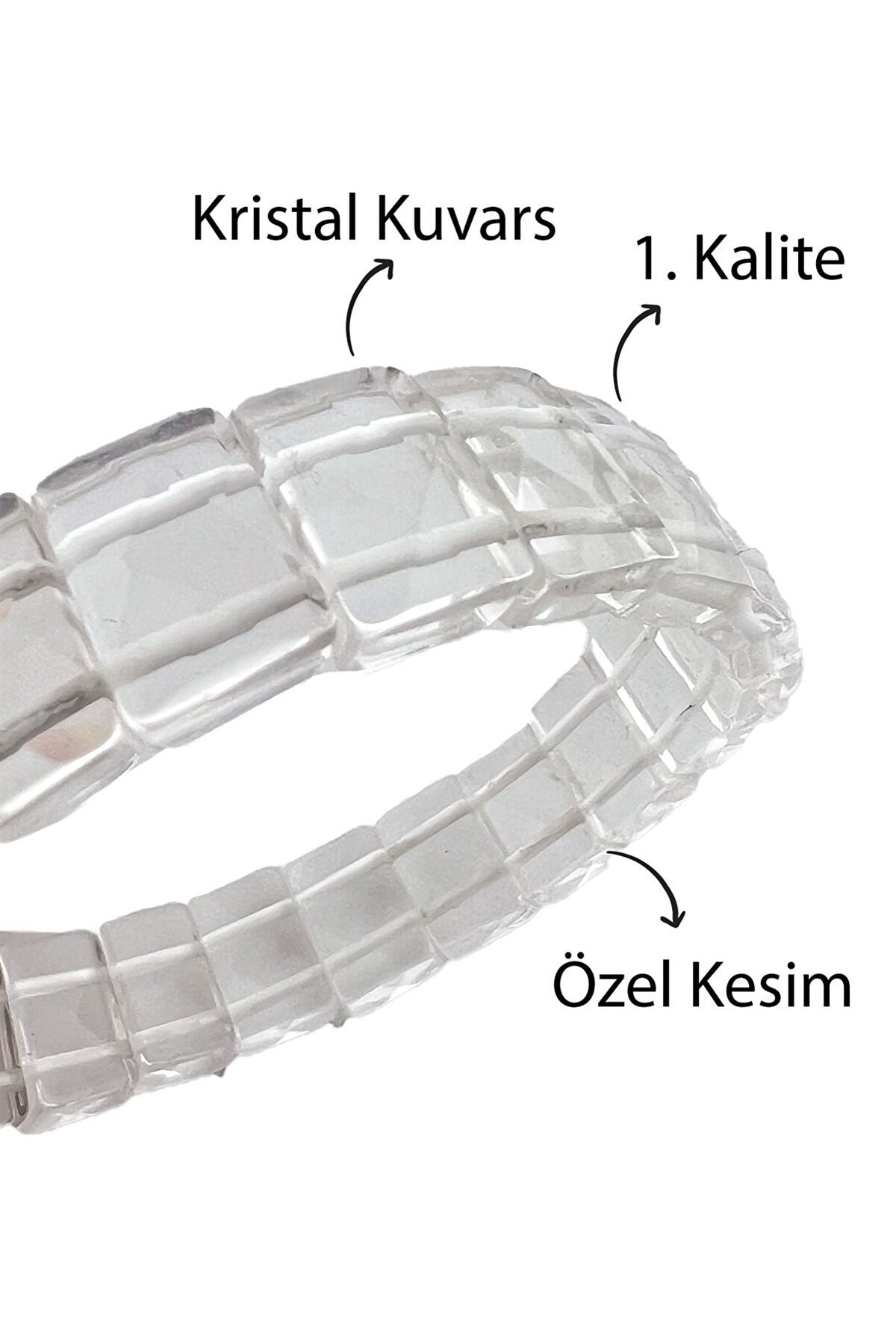 Seay Kristal Kuvars Taşı Doğal Taş Rolex Bileklik Quartz Natural Stone