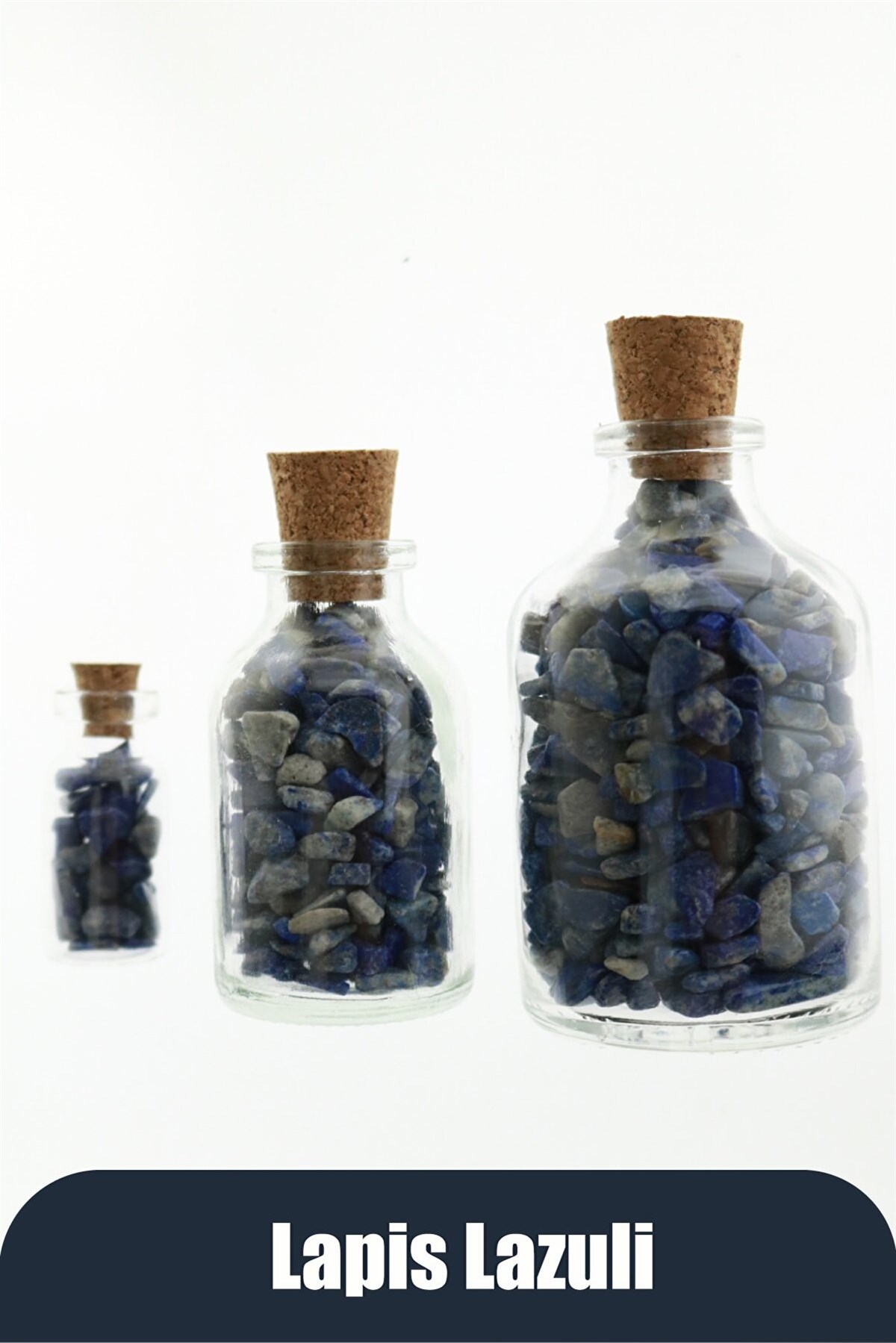 Seay Lapis Lazuli Doğal taş Ham Parça Tamburlanmış Şişe Doğaltaş