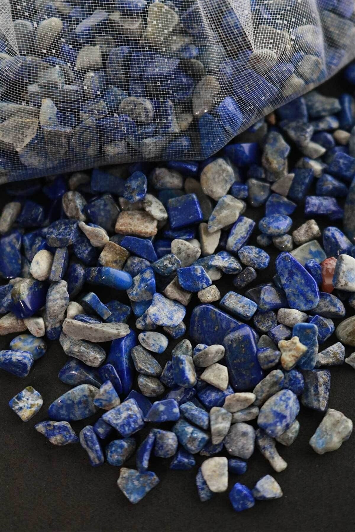 Seay Lapis Lazuli Doğal Taş Kırık Parça Ham Tamburlanmış Doğaltaş