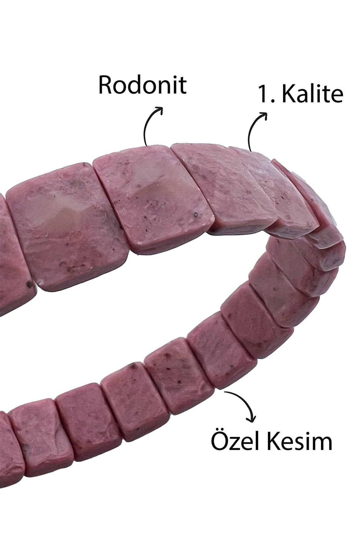 Seay Rodonit Taşı Doğal Taş Rolex Bileklik Rhodonite Natural Stone