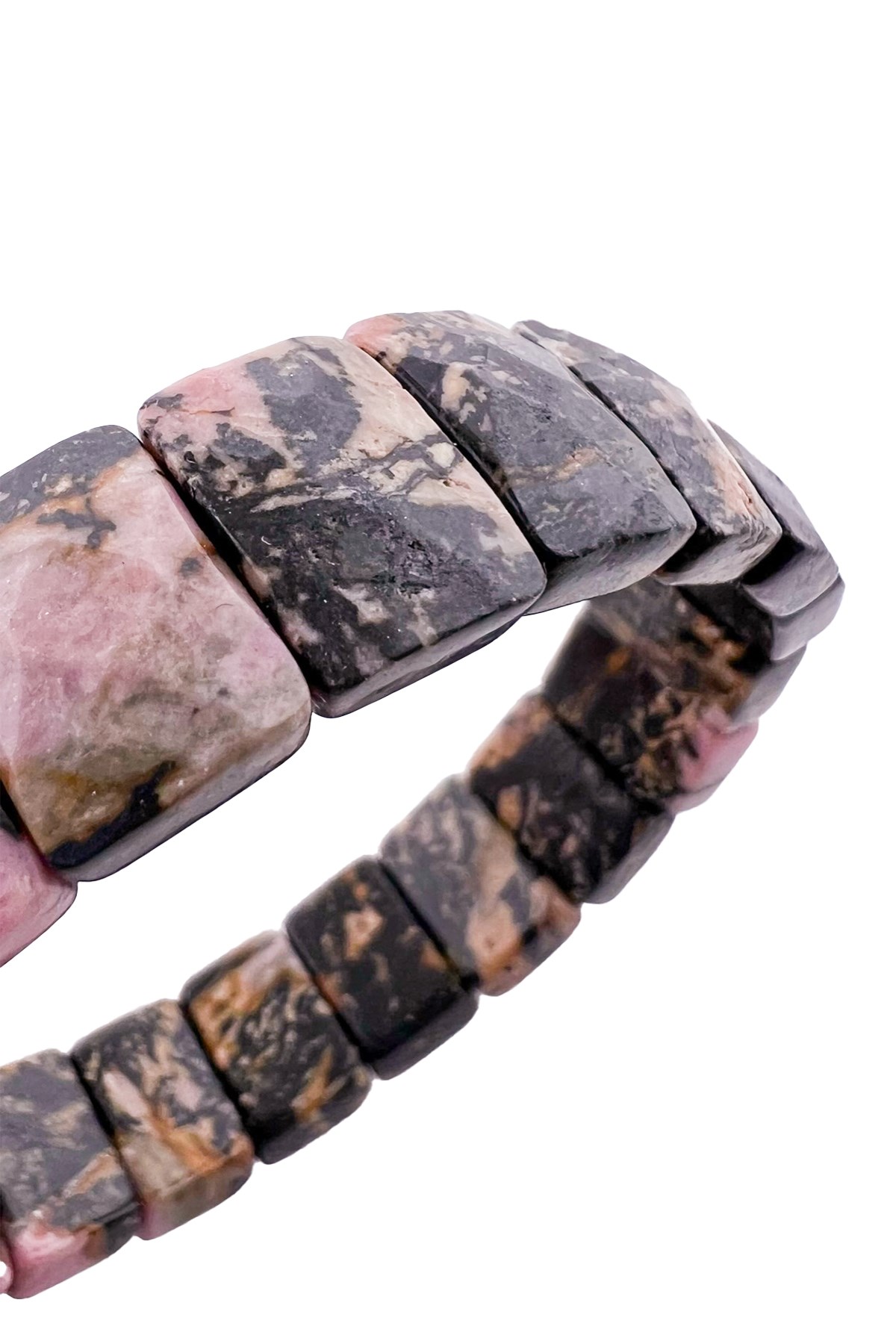 Seay Rodonit Taşı Doğal Taş Rolex Bileklik Rhodonite Natural Stone